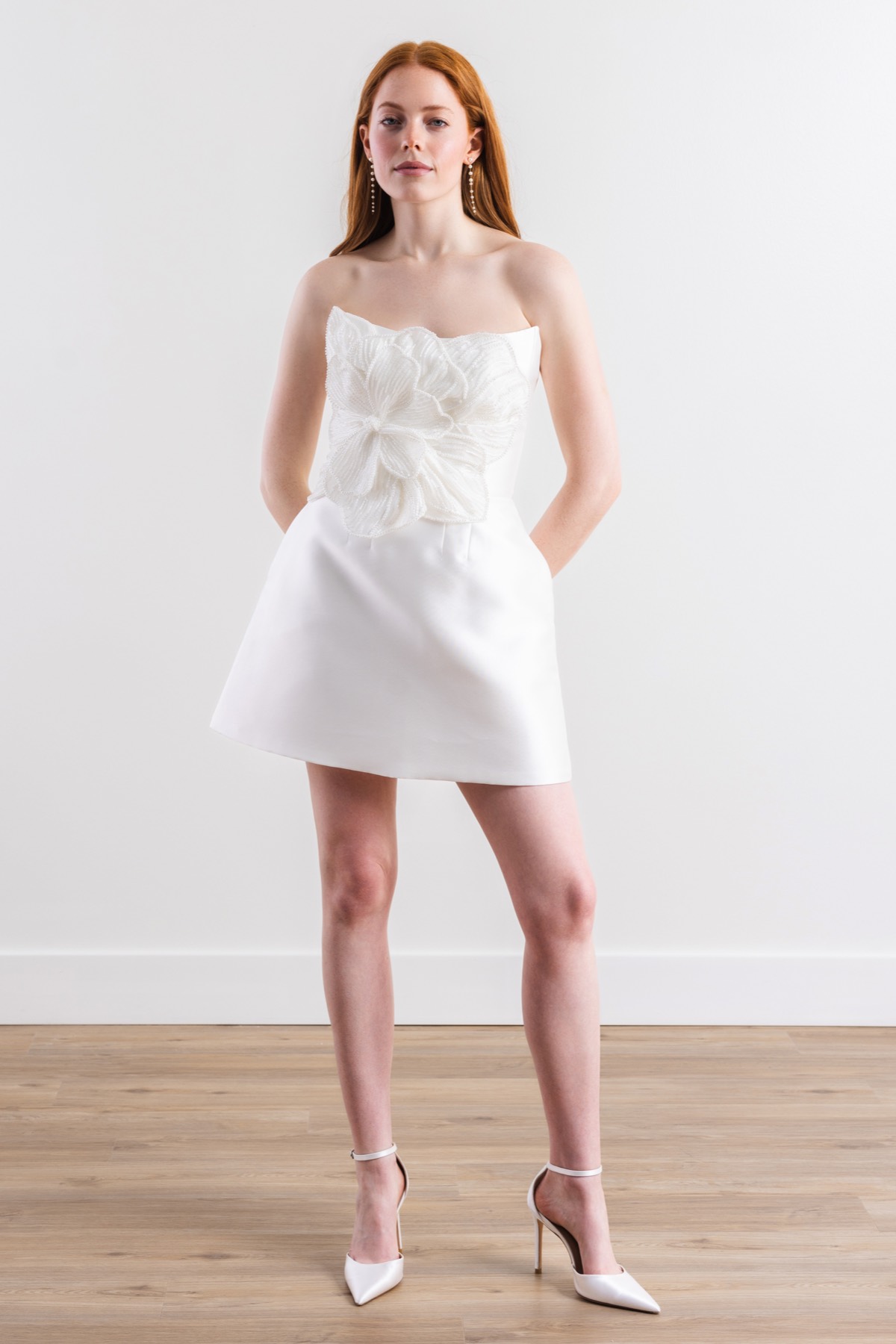 watters sparkler puff sleeve scoop neck sequin embroidered mini dress Watters Sparkler Puff-Sleeve Scoop-Neck