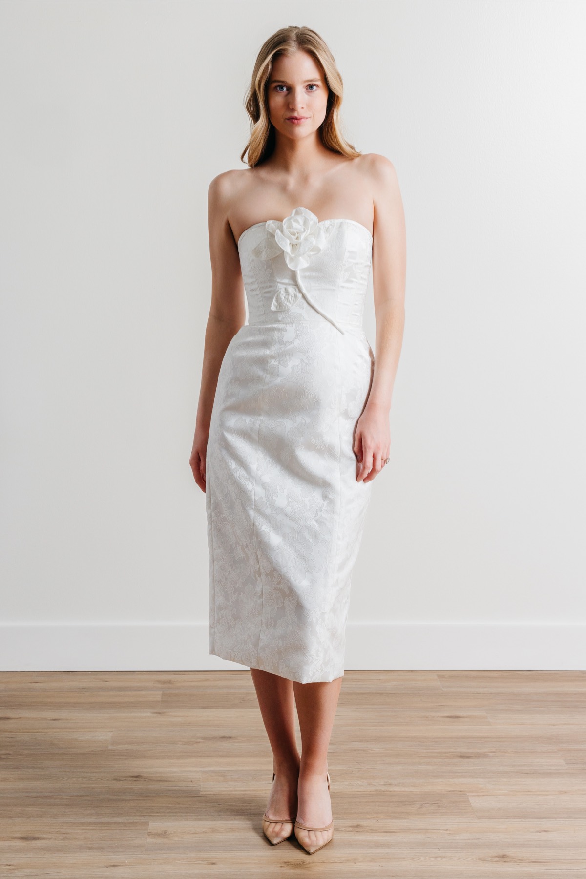 Midi Length White Dresses for your Bridal Wardrobe | By Watters Midi Length White Dresses for your Bridal Wardrobe | By Watters