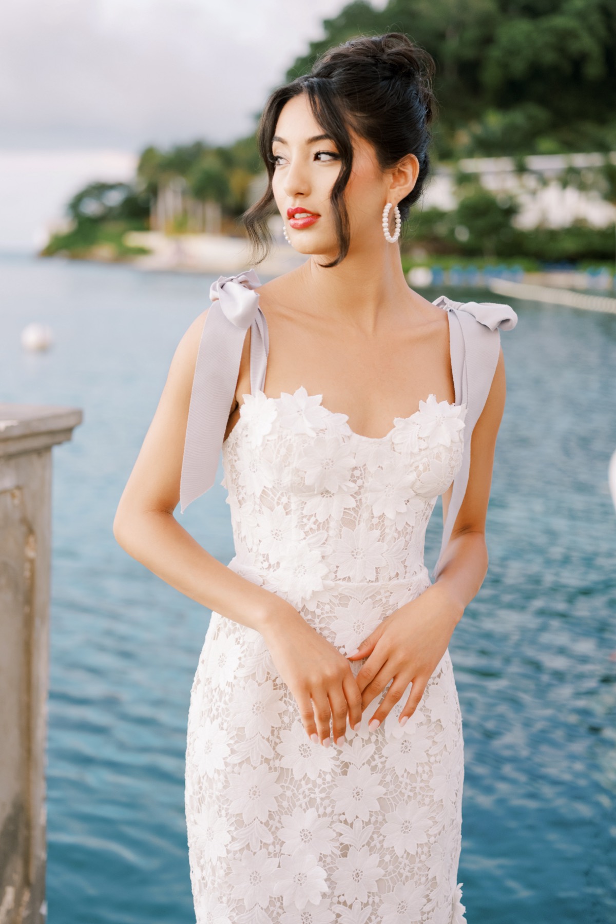 yellow dress with black lace overlay The Hazel Dress in Transparent Yellow Lace 6 / Transparent Yellow Lace