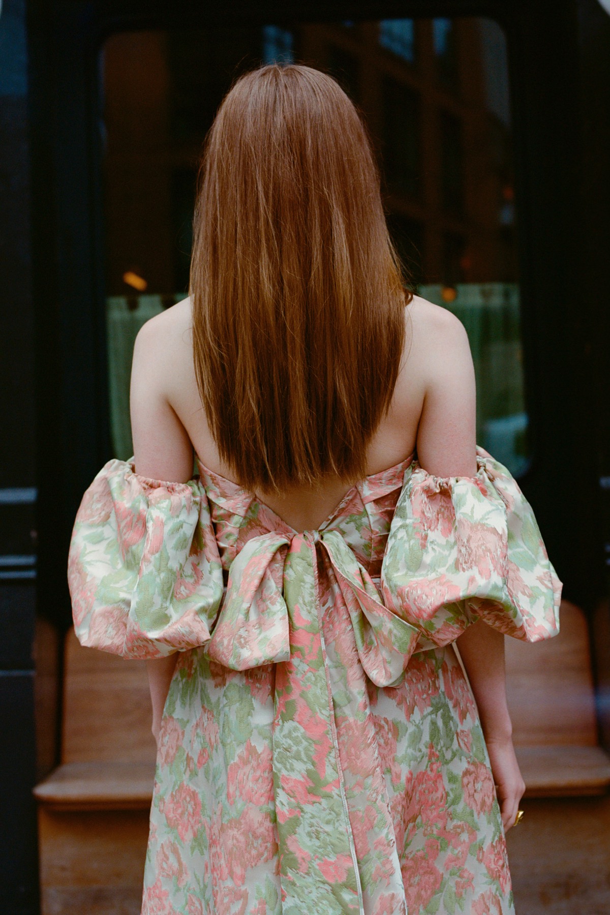 Evening gowns with bows sale