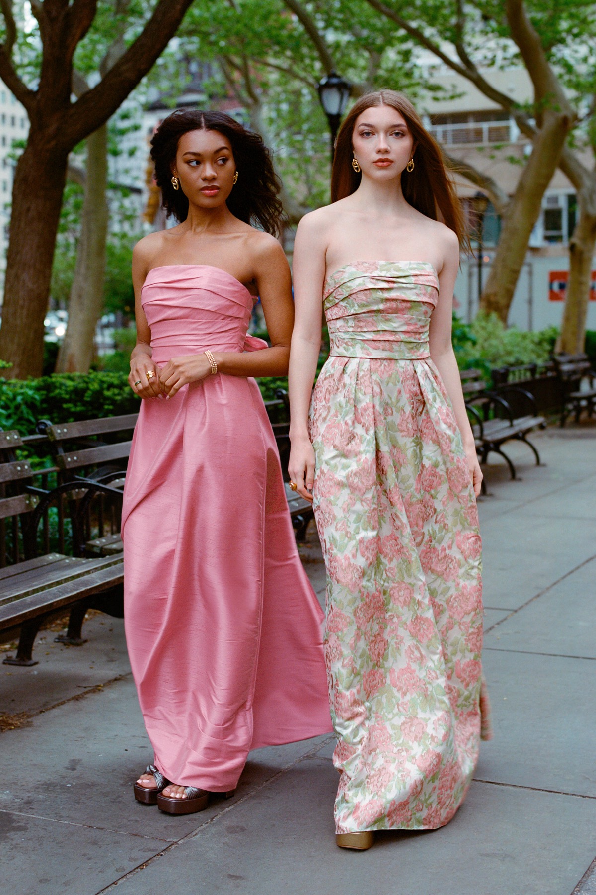 【KENZO】 PINK×GREEN フリル フラワー チュニック ワンピース KENZO】 PINK×GREEN フリル フラワー チュニック ワンピース